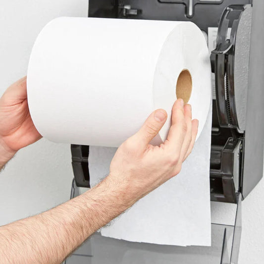 8" White Paper Hand Towel - 12/Case