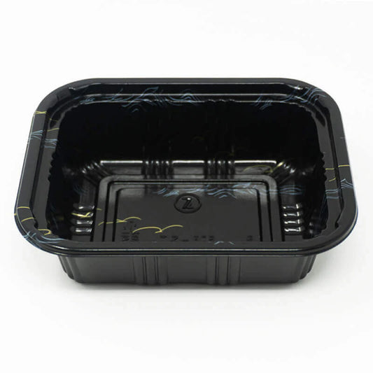 507/807 Black Plastic Lunch Box - 550 Set