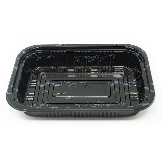 510/810 Black Plastic Lunch Box - 500 Set