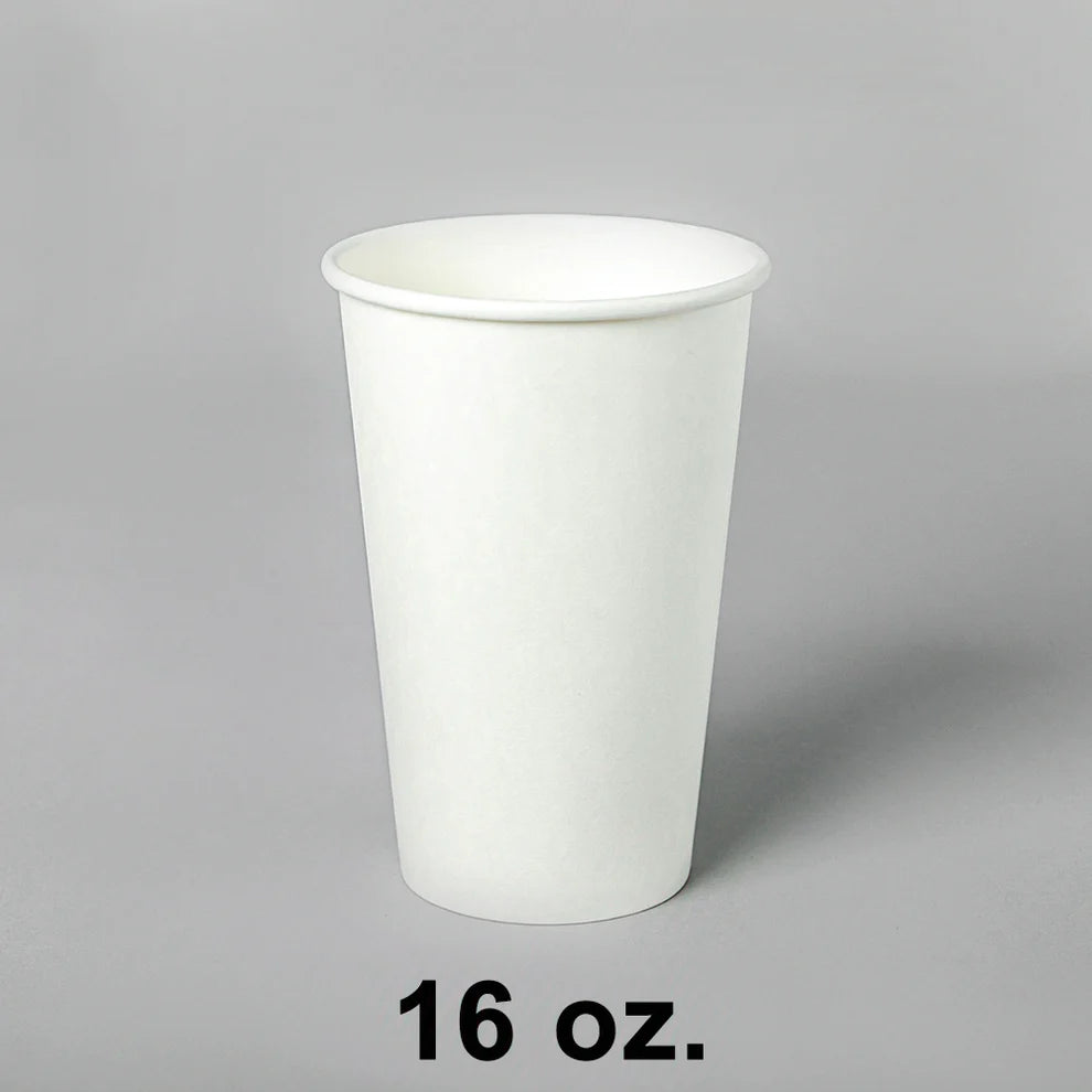 16 oz. 白色咖啡纸杯 - 1000/箱