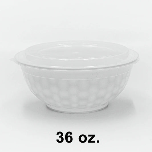 36 oz. Round Plastic Bowl with Lids - 150 Set
