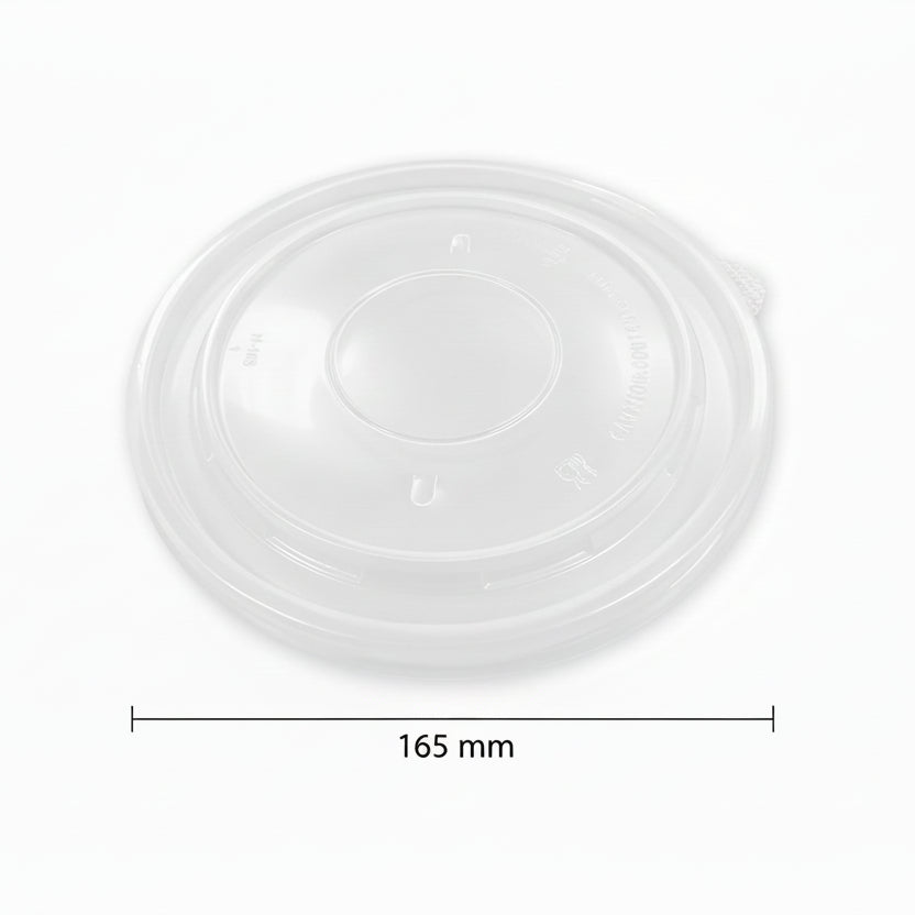 165mm PET Lids for 1100-1300ml - 600/Case