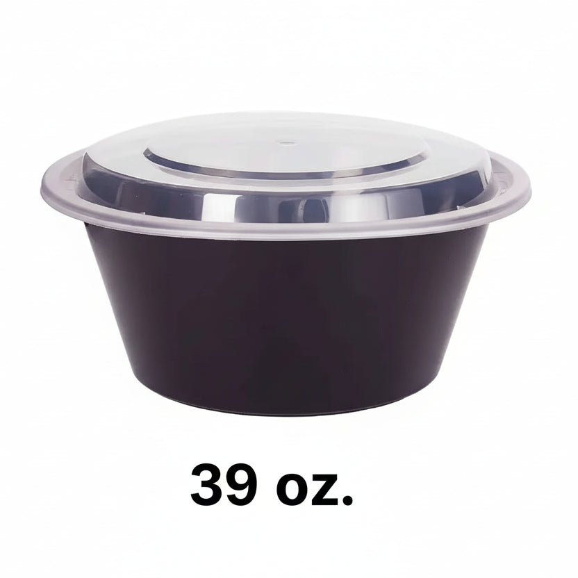 39 oz. 塑料圆碗 带盖 - 150套