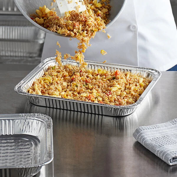 Half Size Shallow Aluminum Tray - 100/Case