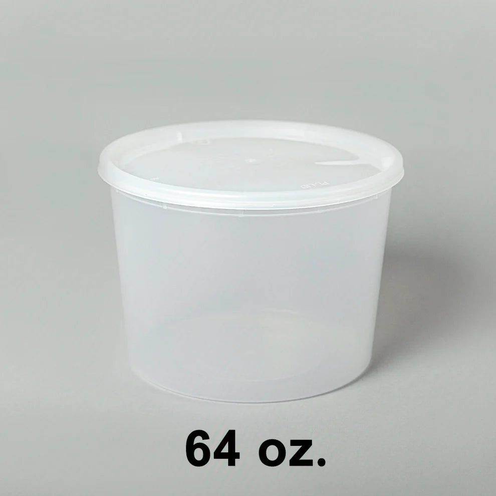 64 oz. 塑料汤罐 带盖 - 240套