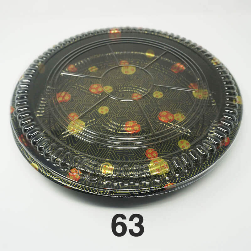 63 圆形寿司派对盘 - 60套