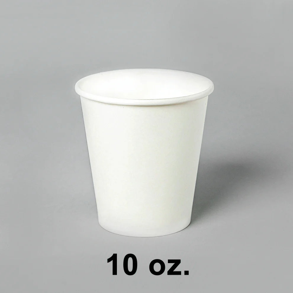 10 oz. 白色咖啡纸杯 - 1000/箱