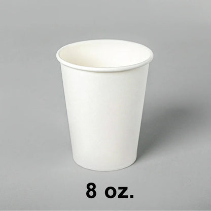 8 oz. 白色咖啡纸杯 - 1000/箱