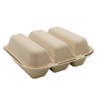 三格taco甘蔗浆环保餐盒 - 300/箱